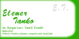 elemer tanko business card